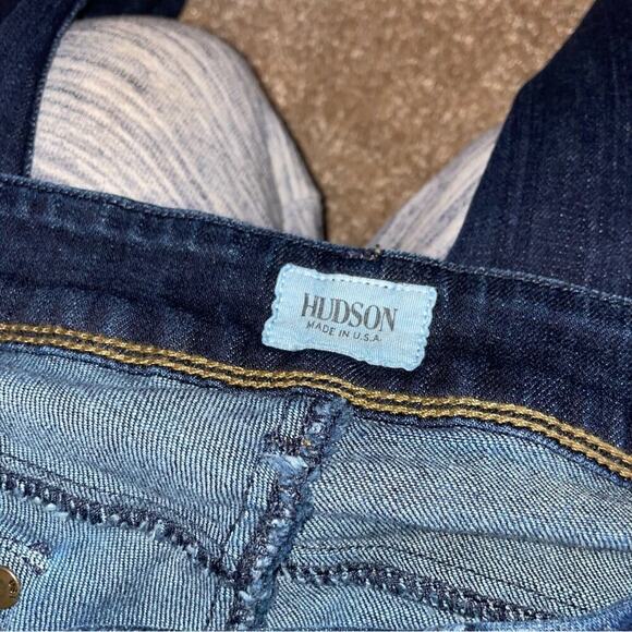 Hudson Collin flap skinny jeans 25" waist medium wash double button W/ stretch - Picture 7 of 9